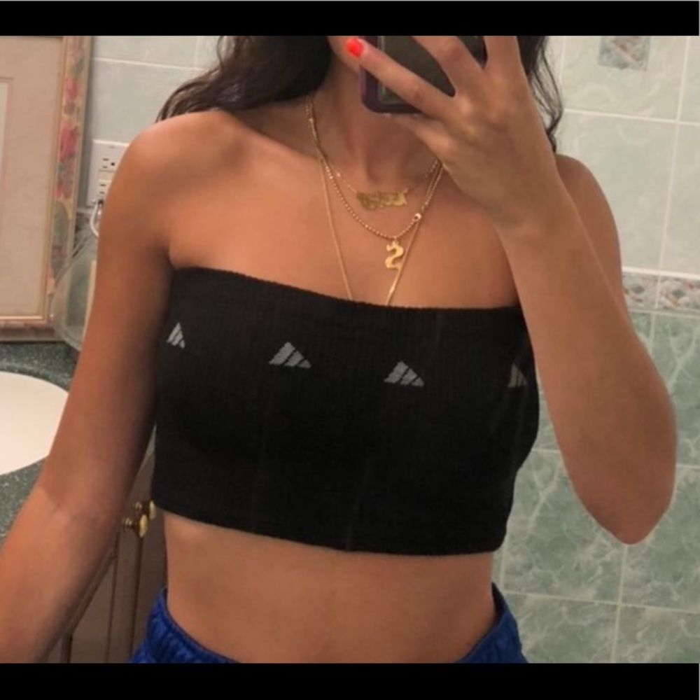 Adidas tube top, size x small-medium